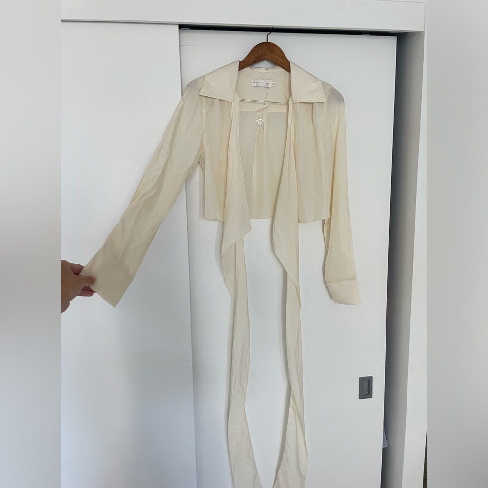 Collared Wrap Blouse - Medium